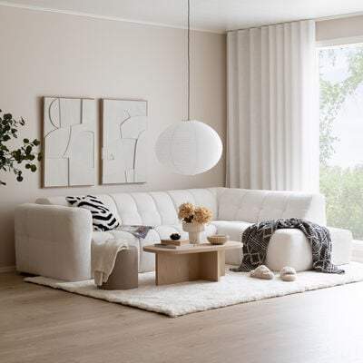 Pilvi avokulmasohva vasen beige Garnet aluminium
